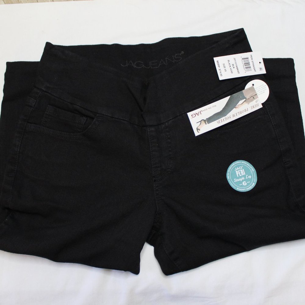 JAG Peri Jeans Black High Rise Straight Leg 6S